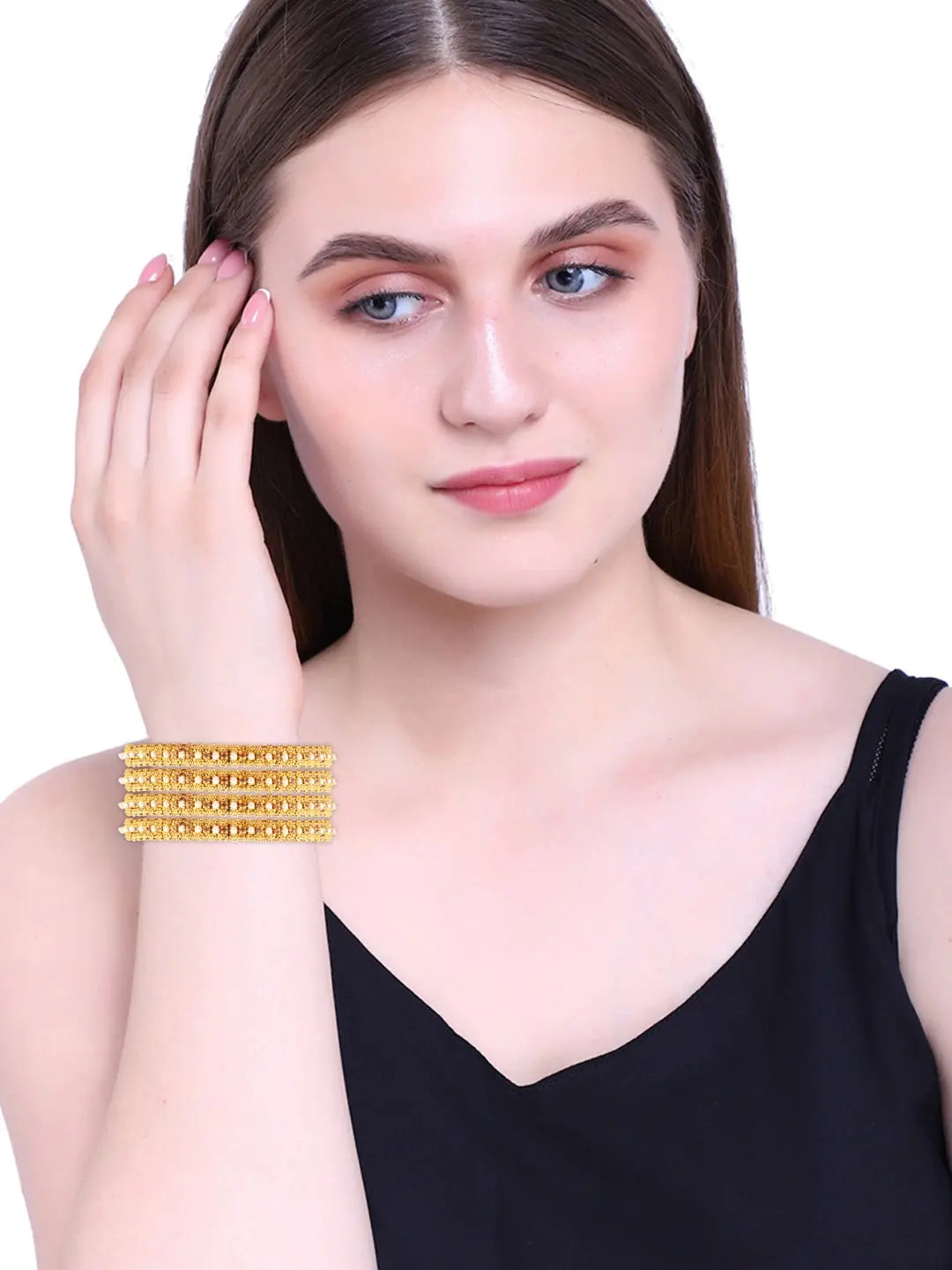 Gold Plated Sleek Bangles